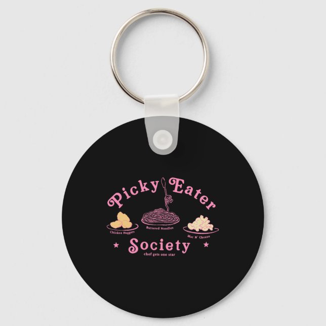 Picky Eater Society Chef Gets One Star Chicken Nug Keychain (Front)