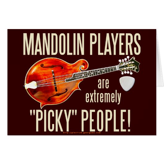 Picky Mandolinists Cards (Front Horizontal)