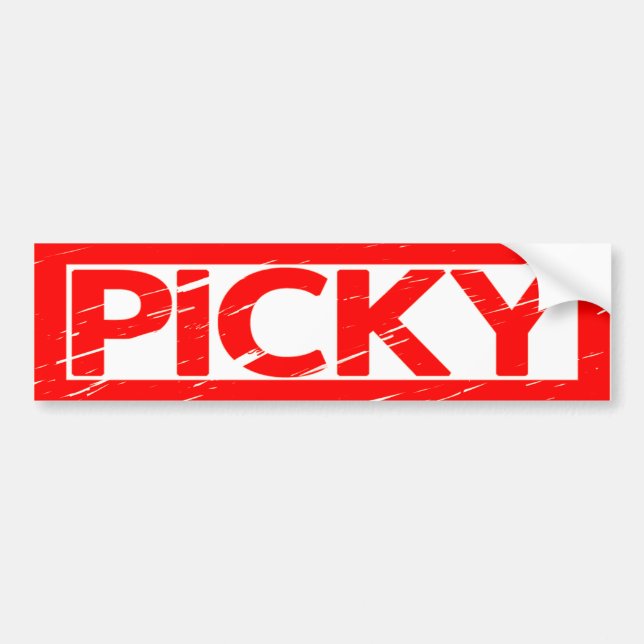Picky Stamp Bumper Sticker (Front)