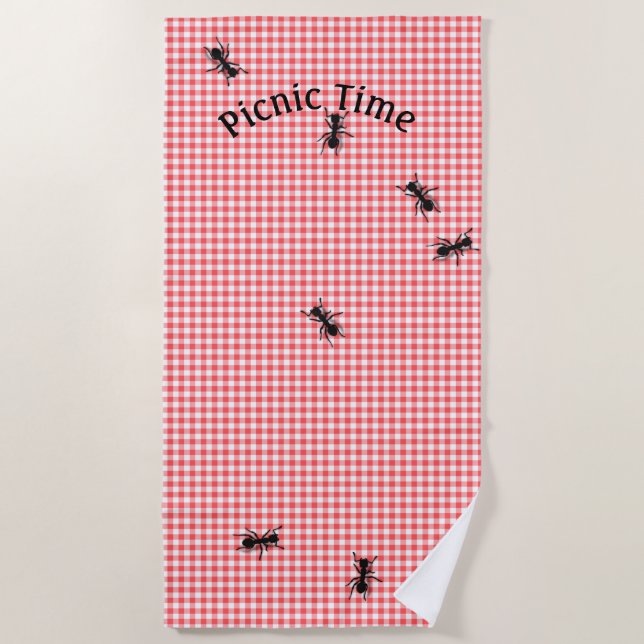 Picnic Ants Beach Towel (Front)