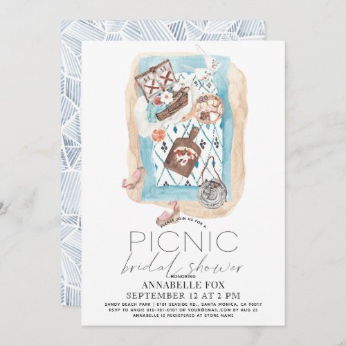 Picnic at the Beach Bridal Shower Invitation