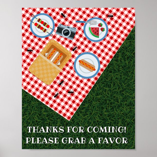PICNIC at the PARK Favor Sign (Front)
