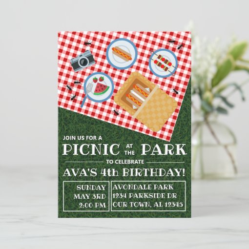 PICNIC at the PARK Invitation | Zazzle