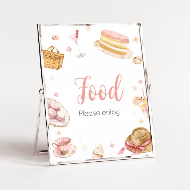 Picnic Baby Brunch Baby Shower Food Poster (Picnic Baby Brunch Baby Shower Food Sign)