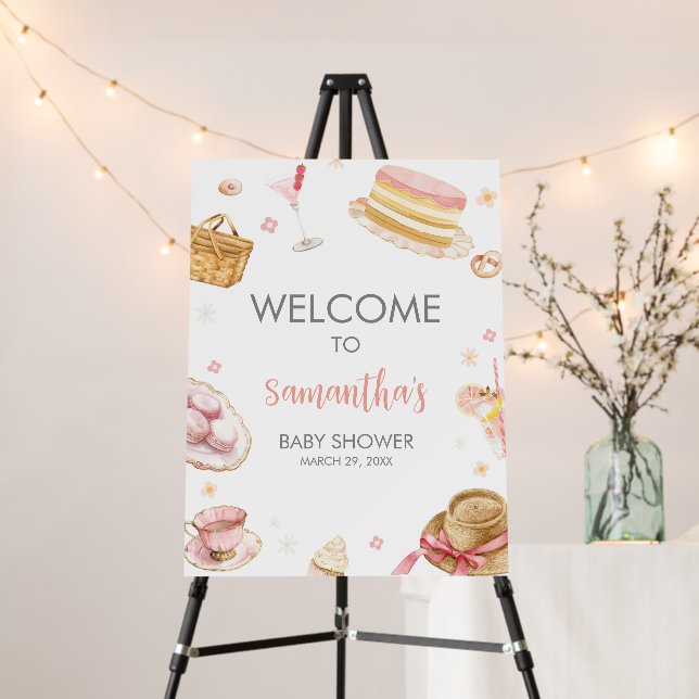 Picnic Baby Brunch Baby Shower Welcome Sign (In Situ (Stand))