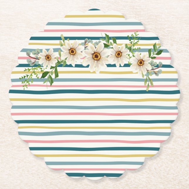 Picnic Baby Shower Paper Coaster (Front)