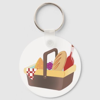 Picnic Basket Keychain by Windmilldesigns at Zazzle