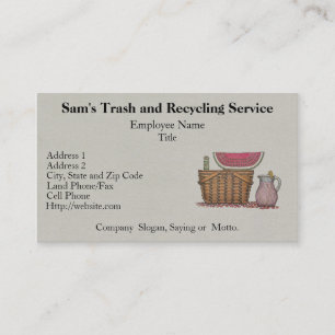 Picnic Basket & Watermelon Business Card