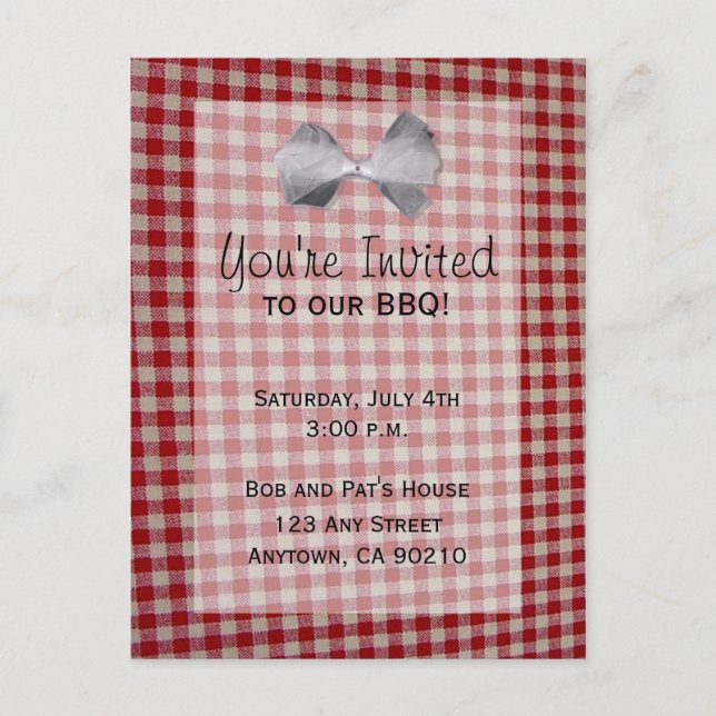 Picnic BBQ Cookout Invitation (Front)