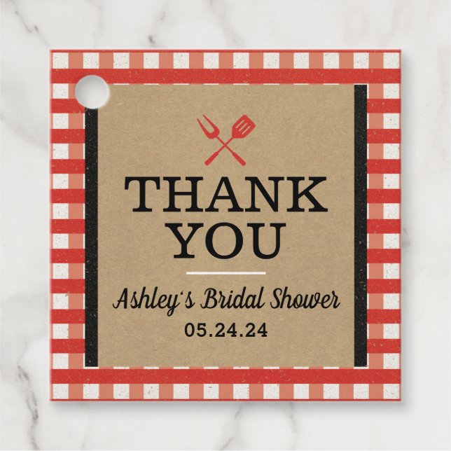 Picnic BBQ Party Favor Tag (Front)