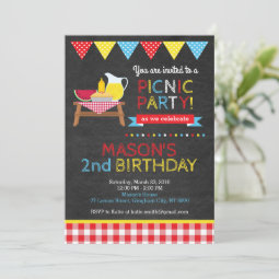 Picnic Birthday Invitation | Zazzle