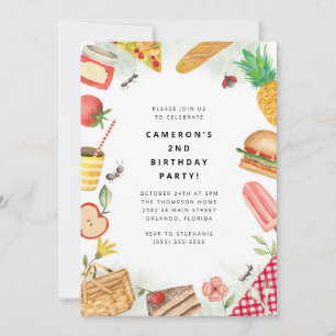 Picnic Birthday Invitation