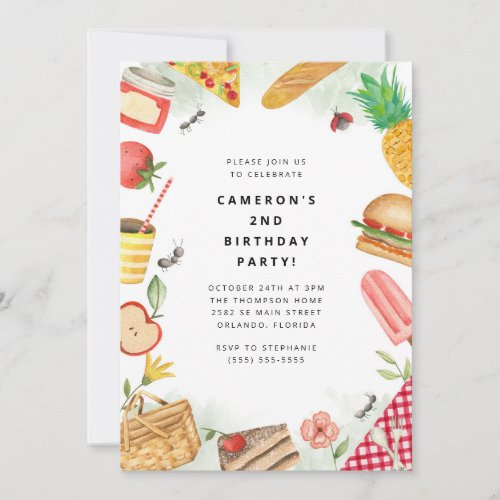 Picnic Birthday Invitation