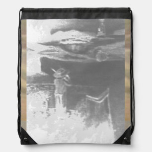 Picnic by the Seashore 25th Anniversary Drawstring Bag