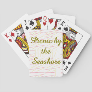 Picnic by the Seashore Poker Cards