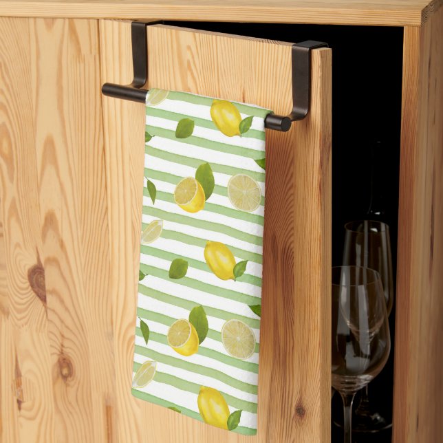  Picnic Citrus Mediterranean  Pattern  Kitchen Towel (Thirds Fold)