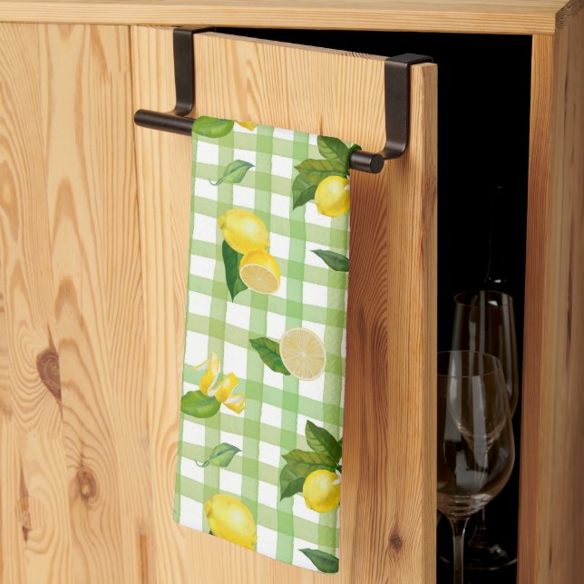  Picnic Citrus Mediterranean  Pattern  Kitchen Towel (Thirds Fold)