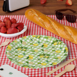 Picnic Citrus Mediterranean  Pattern  Paper Plates
