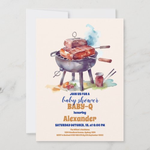 Picnic Cloth Baby Q Baby Shower Invitation