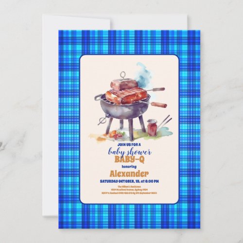 Picnic Cloth Baby Q Baby Shower Invitation