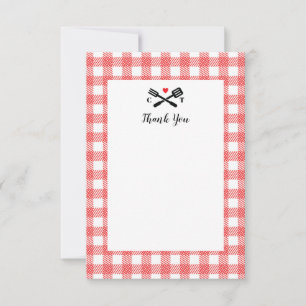 Picnic Cloth BBQ Thank You Note