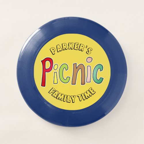 Picnic  Custom Family Name  Text Wham_O Frisbee