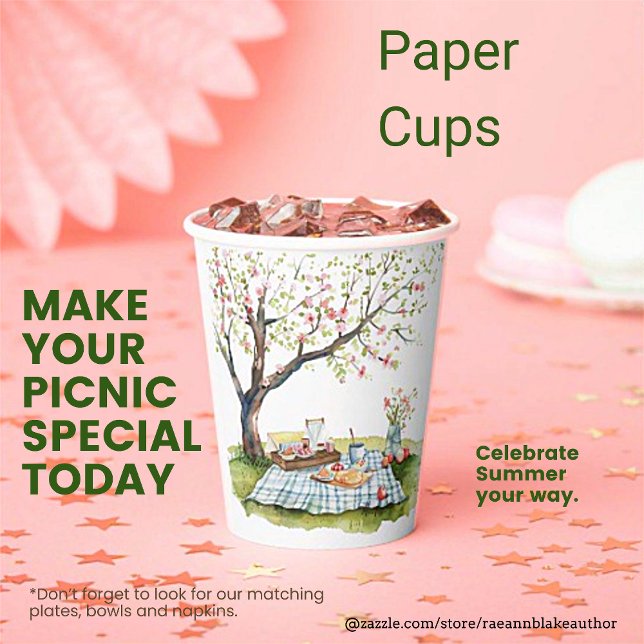 Picnic Design Paper Cup (Creator Uploaded)