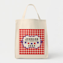 Picnic Family Reunion Red White and Blue Tote Bag