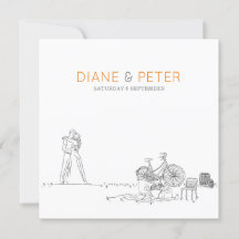 Picnic Garden Minimalist Black and White Wedding