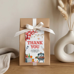 Picnic Gingham Baby-Q Favor Gift Tags