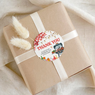 Picnic Gingham Baby-Q Favor Gift Tags