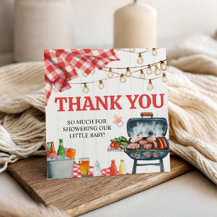 Picnic Gingham Baby-Q Favor Gift Tags