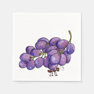 Picnic Grapes Paper Napkins