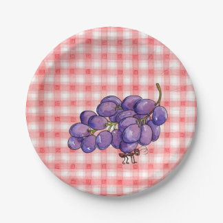 Picnic Grapes Paper Plates