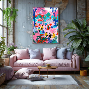 Picnic in the Park: Favista Art with Living Colors Canvas Print