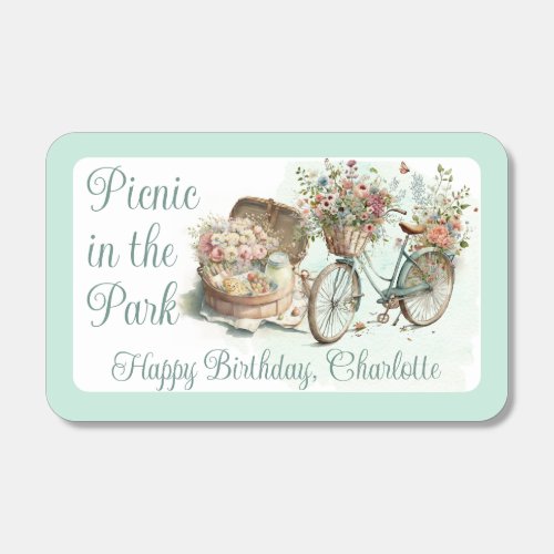 Picnic in the Park Floral Adult Birthday Party Matchboxes