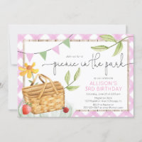 Picnic in the park pink summer birthday party