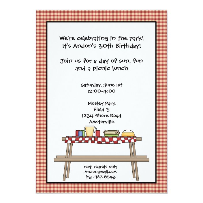 Picnic Invitation | Zazzle.com