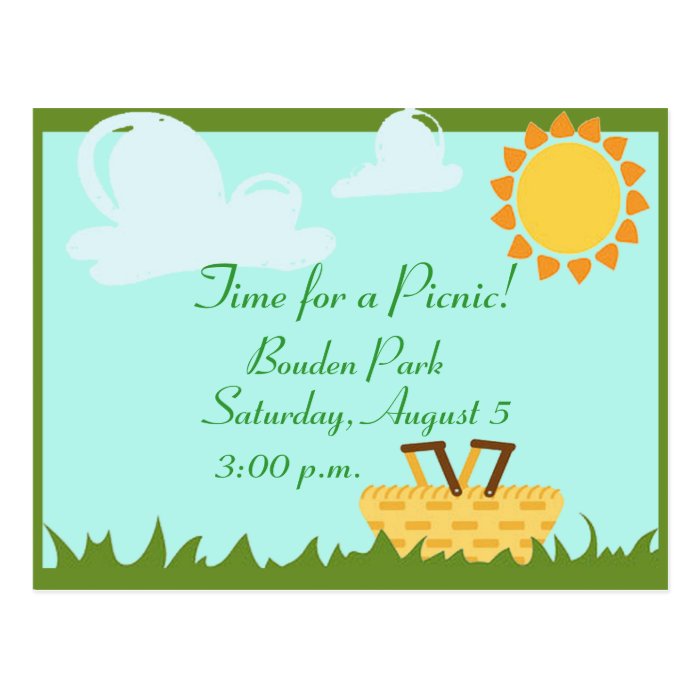 PICNIC invitation Post Card