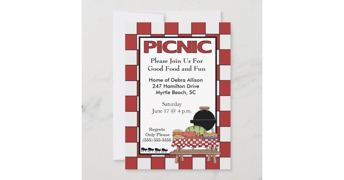 Picnic Invitations | Zazzle.com