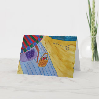 Picnic On The Beach Card