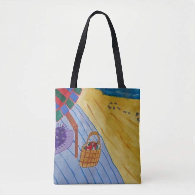 Picnic On The Beach Tote Bag (Front)