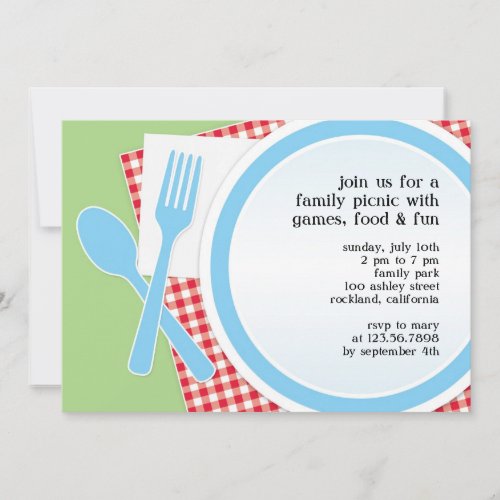 Picnic Outing Party Flat Invitation