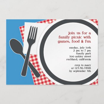 Picnic Outing Party Flat Invitation by all_items at Zazzle