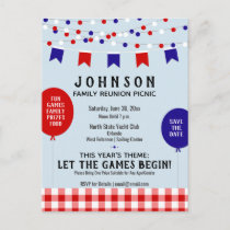 Picnic Party | BBQ • Barbecue • Reunion • Birthday Announcement Postcard