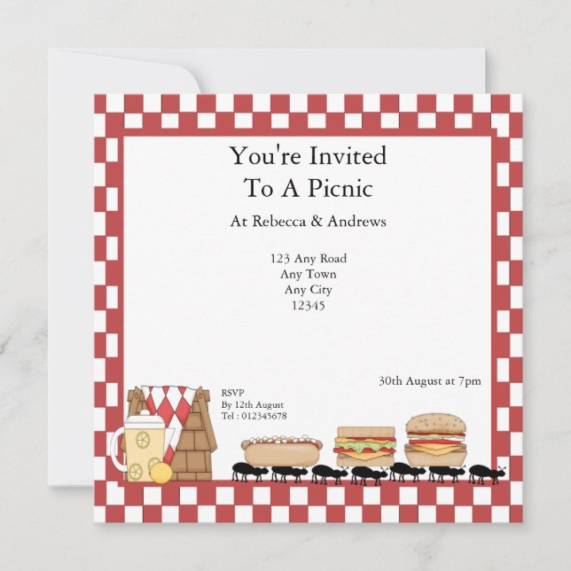 Picnic Party Invitation (Front)