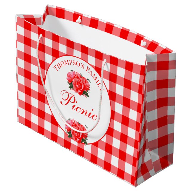 Picnic Party Large Gift Bag (Back Angled)