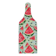 Picnic Patch Watermelon – Watercolor Fruit Gingham