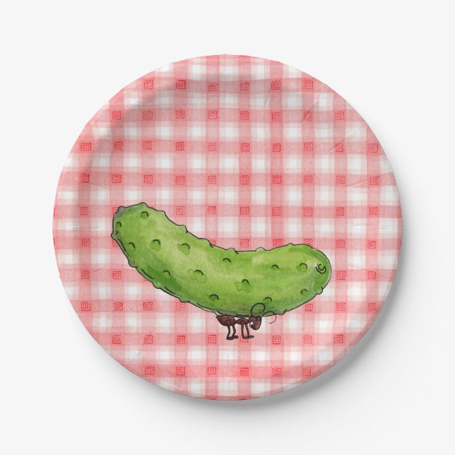 Picnic Pickle Paper Plates (Front)