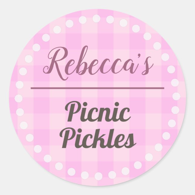 Picnic Pickles Classic Round Sticker (Front)